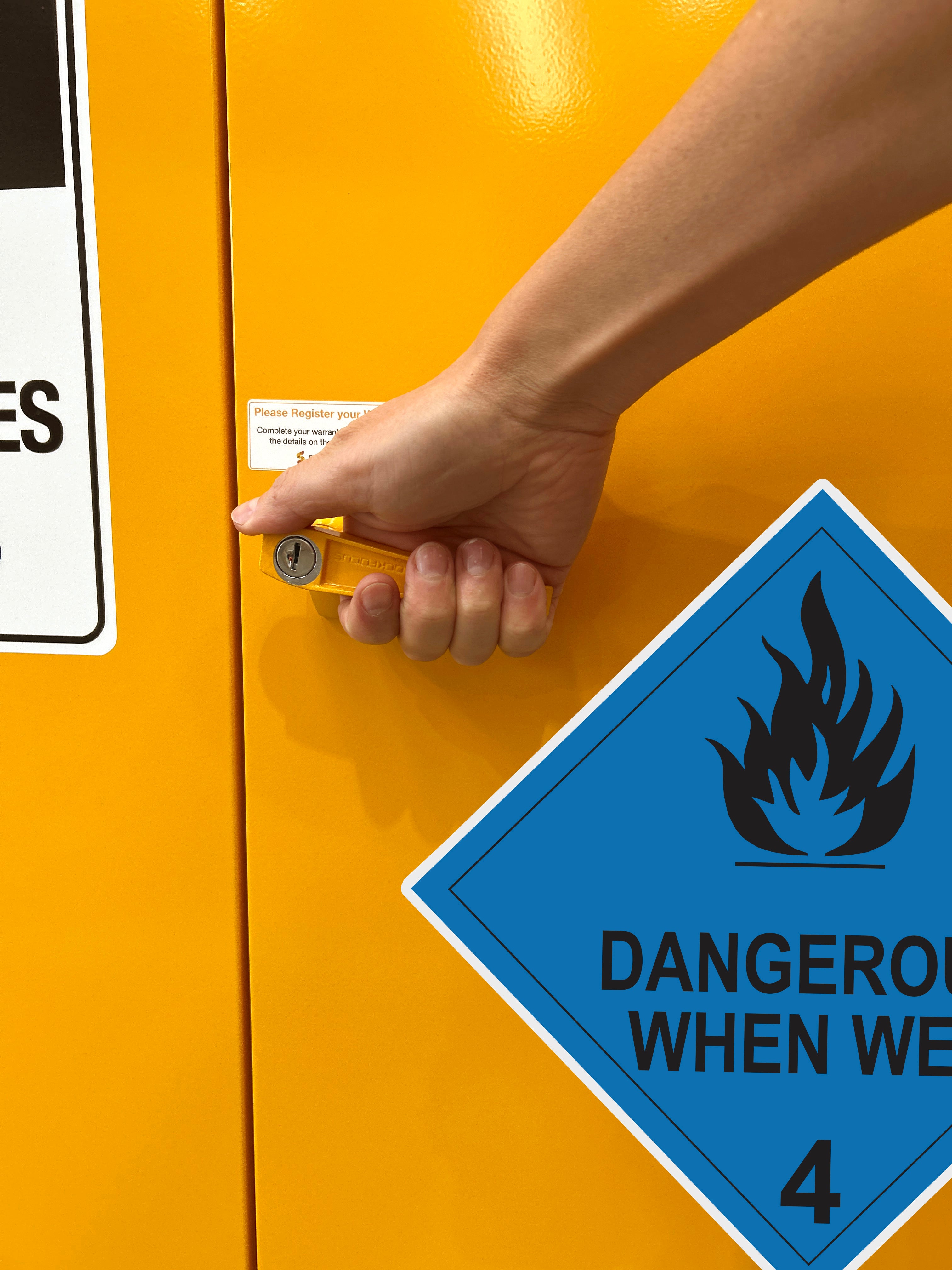 Dangerous When Wet Storage Cabinet - 160L