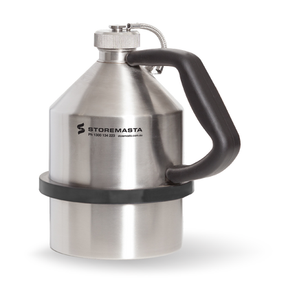 2L Safety Can - Stainless Steel with Screw Cap