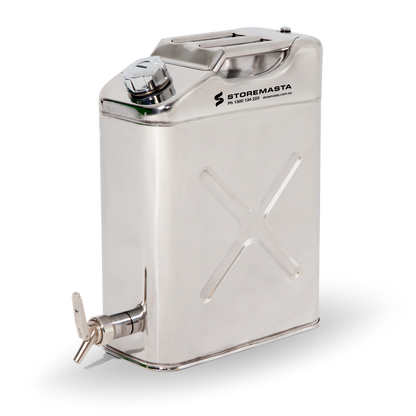 20L Safety Canister - Stainless Steel with SS Tap