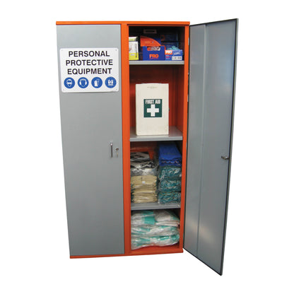 PPE Storage Cabinet - Double Door - 4 Shelves