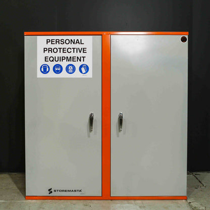 PPE Storage Cabinet - Double Door - 3 Shelves