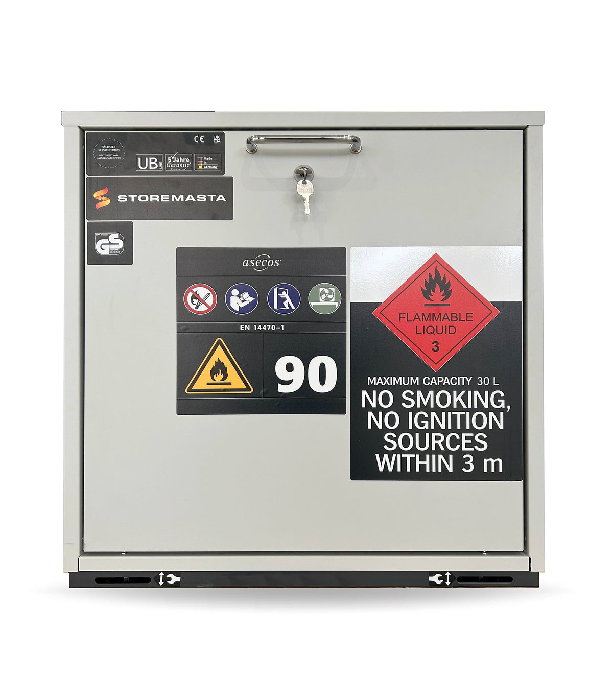 HI-LINE UB-LINE 90-minute Fire Rated Under-Bench Safety Cabinet, 600mm wide, 600mm high, 1 Drawer (UB90.060.059.S)