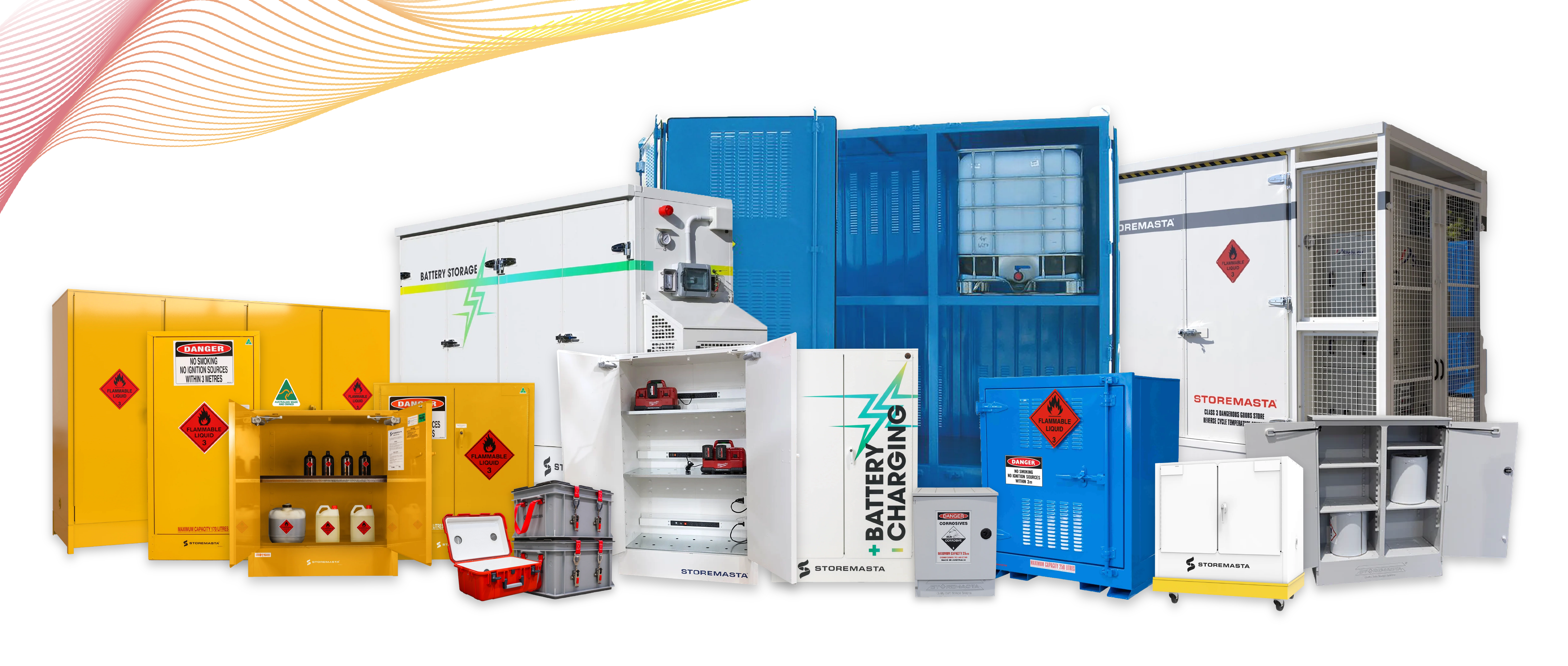 Load video: Storemasta demo of opening and unloading of flammable liquid storage container