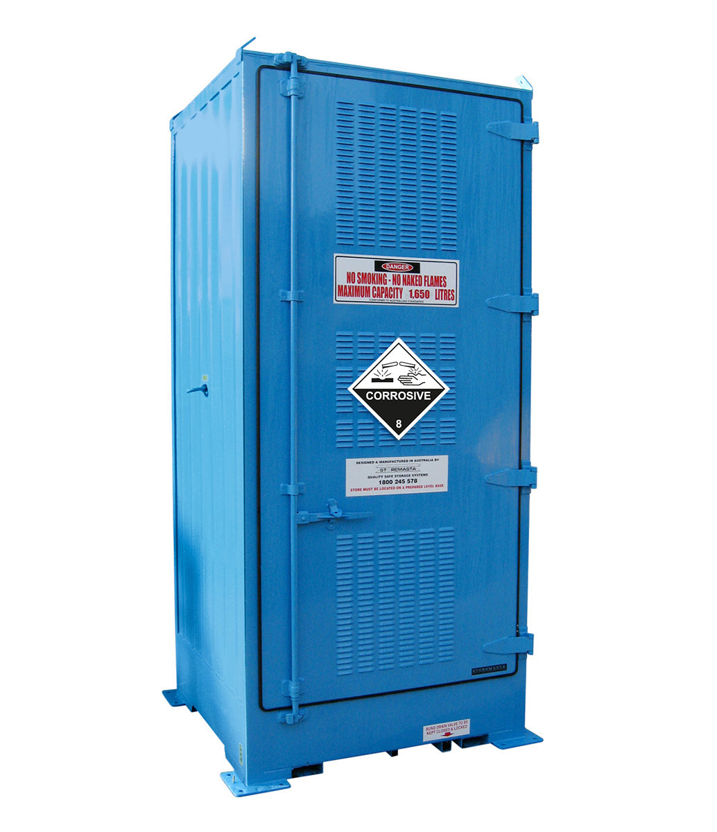 Single Depth Corrosive Substance Store - 2 IBC - Vertical