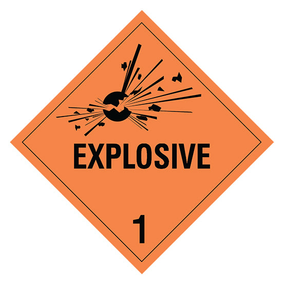 Explosion Label 9 Class 1 Explosive Label | STOREMASTA – Storemasta
