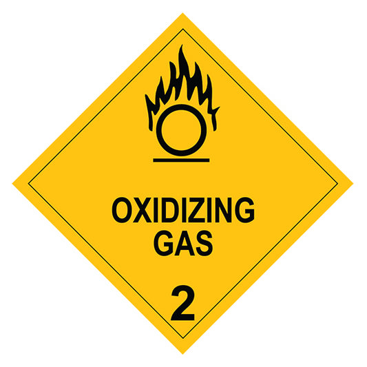 Class 2 - Oxidising Gas - 100 x 100