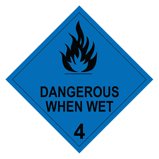 Class 4.3 - Dangerous When Wet - 100 x 100