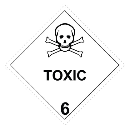 Class 6.1 - Toxic Substances - 250 x 250 Sticker