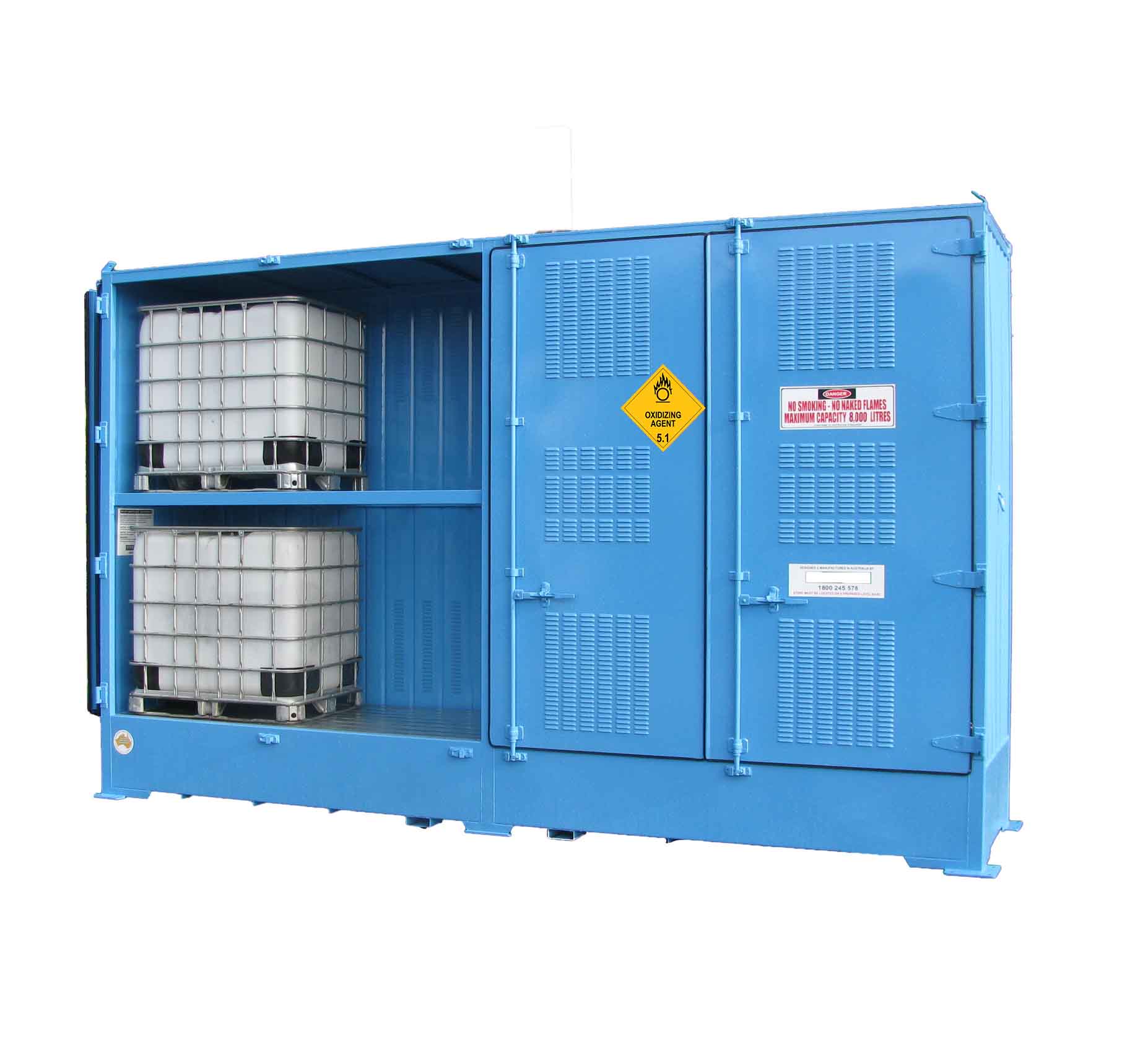 Single Depth Oxidising Agent Store - 8 IBC - STOREMASTA