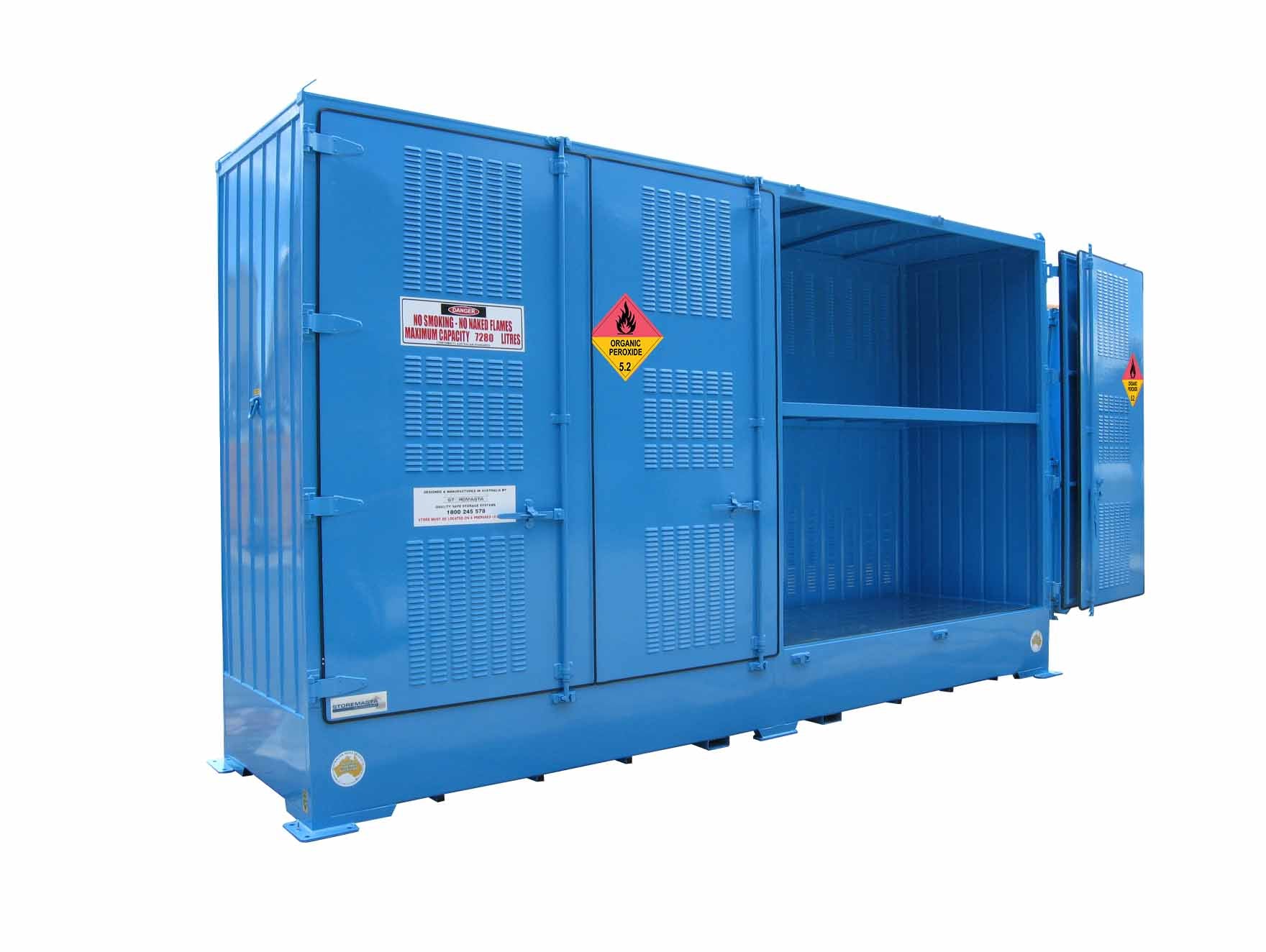 Single Depth Organic Peroxide Store - 8 IBC - STOREMASTA