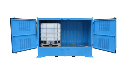 Single Depth Corrosive Substance Store - 2 IBC - STOREMASTA