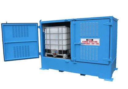 Single Depth Corrosive Substance Store - 2 IBC - STOREMASTA