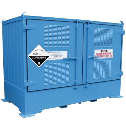 Single Depth Corrosive Substance Store - 2 IBC - STOREMASTA