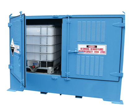 Single Depth Corrosive Substance Store - 2 IBC - STOREMASTA