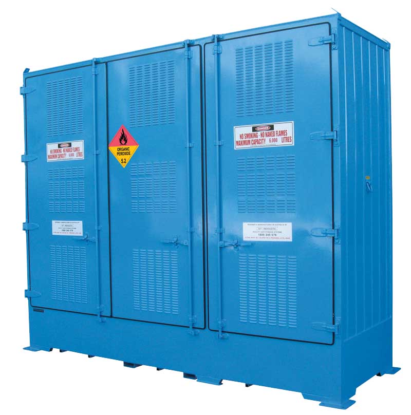 Single Depth Organic Peroxide Store - 6 IBC - STOREMASTA