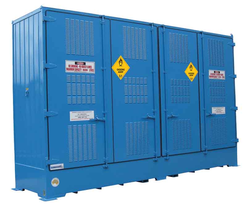 Single Depth Oxidising Agent Store - 8 IBC - STOREMASTA