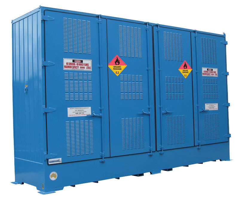 Single Depth Organic Peroxide Store - 8 IBC - STOREMASTA
