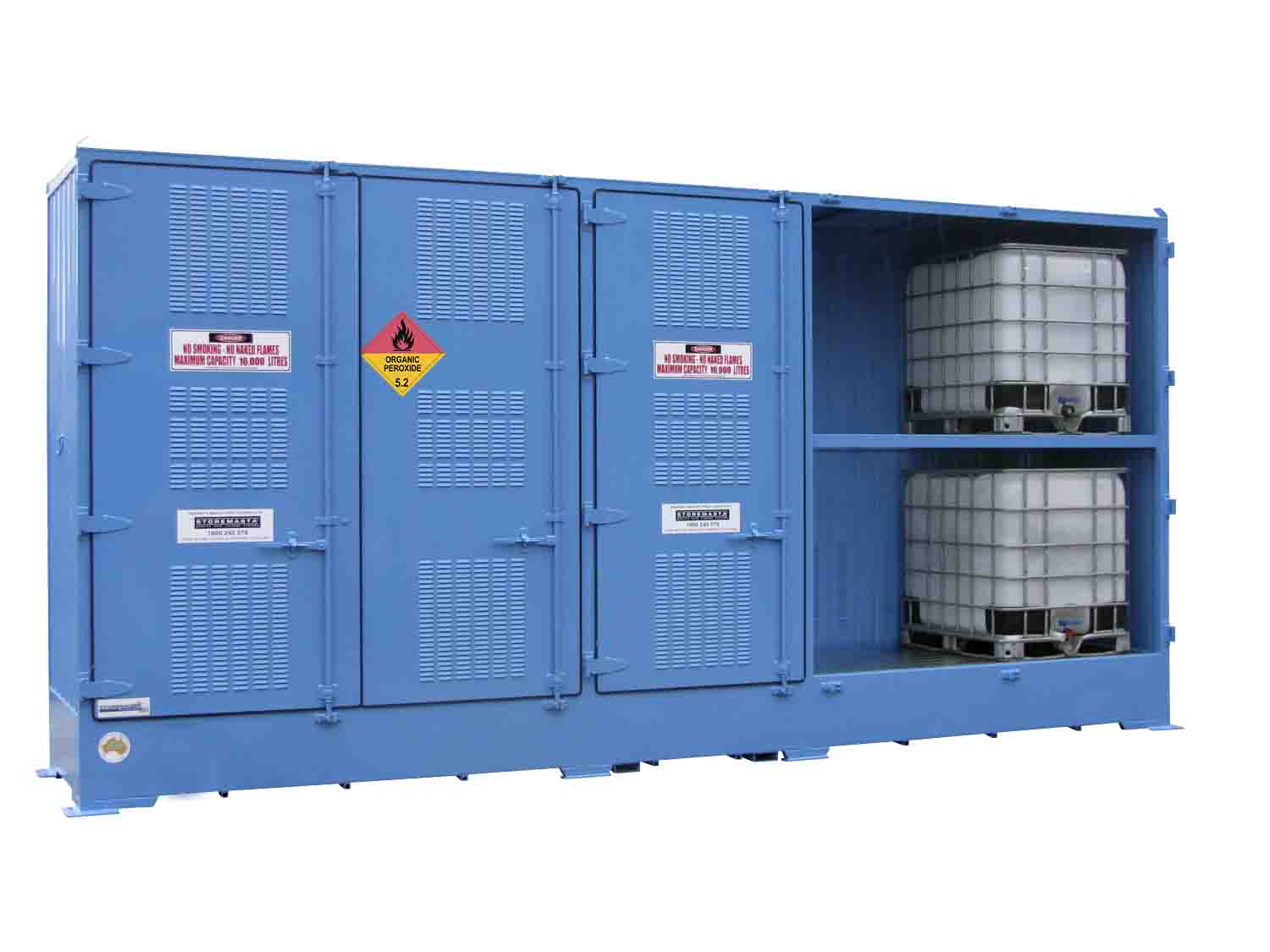 Single Depth Organic Peroxide Store - 10 IBC - STOREMASTA