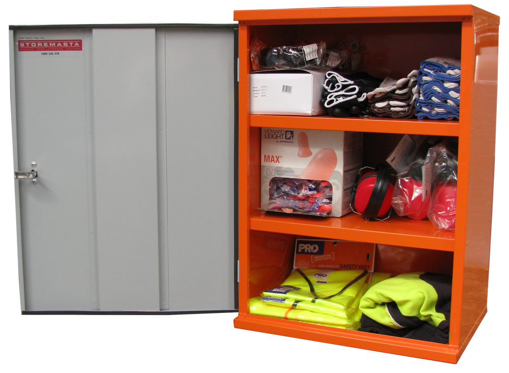 PPE Storage Cabinet - Single Small Door - 3 Shelves – Storemasta