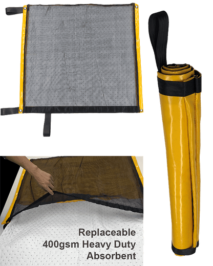Absorbent Spill Mat - Oil & Fuel with replaceable 400gsm pad (1m x 1m)